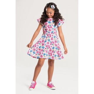 Vestido Feminino Infantil Campo De Flores em Oferta na Shopee