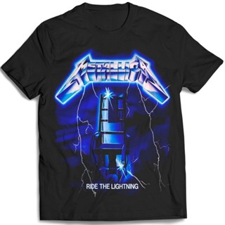 [Camiseta Premium em Algodão Puro]GXG Camiseta Metallica Ride The Lightning Camisa Banda Metallica em Oferta na Shopee