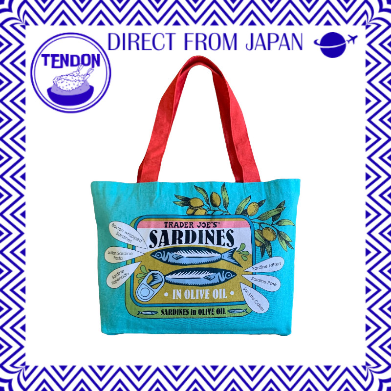 【DIRETO DO JAPÃO】TRADER JOE'S Bolsa Ecológica/Tote/Shopping para Sardinha para Compras, Atividades ao Ar Livre e