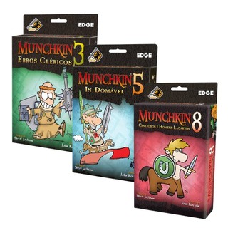 Munchkin 3 5 e 8 kit com 3 expansões para jogo Munchkin