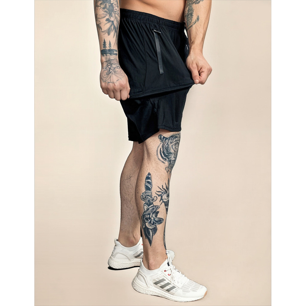 Shorts Academia Dry Fit Masculina Com Bolso Esportiva Short Futebol P ao G3 Elastano Premium