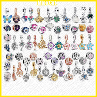 Charme Em Forma De Flor Rosa S925 Banhado A Prata Perfeito Para Qualquer Roupa Pingente DIY em Oferta na Shopee