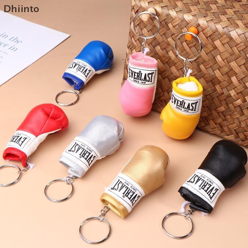[Dhiint] Luvas De Boxe De Couro Chaveiro Fã Presente Mochila Acessórios Chave Pingente Requintado Em