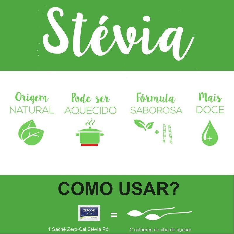 Adoçante em Pó Zero-Cal Stevia 50 Sachês