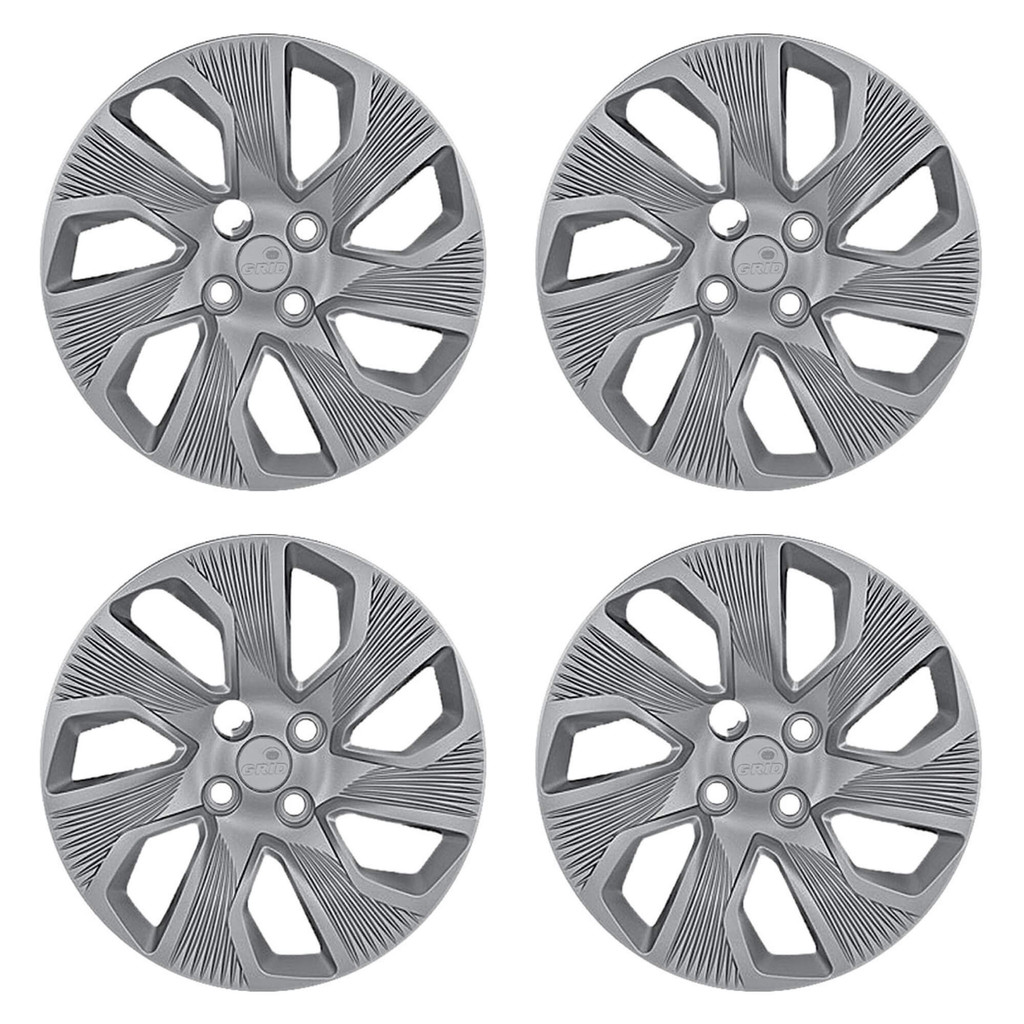 Calota Aro 15" cor Prata modelo Grand Siena 14/15 Jogo c/ 4 Calotas Grid - 214CP-PTA-E