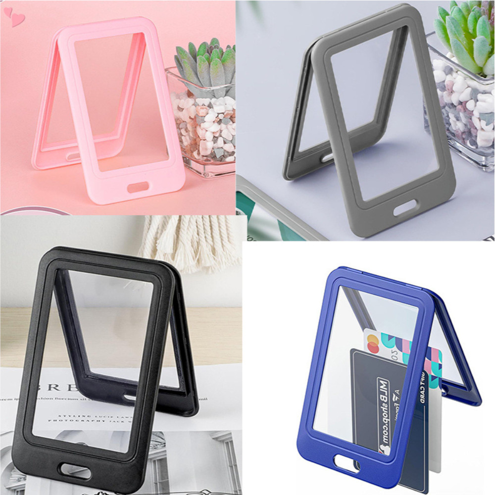 Porta Crachá De Identificação Vertical Dupla Face Cartão Escolar Escritório Carteiras De Motoristas em Oferta na Shopee