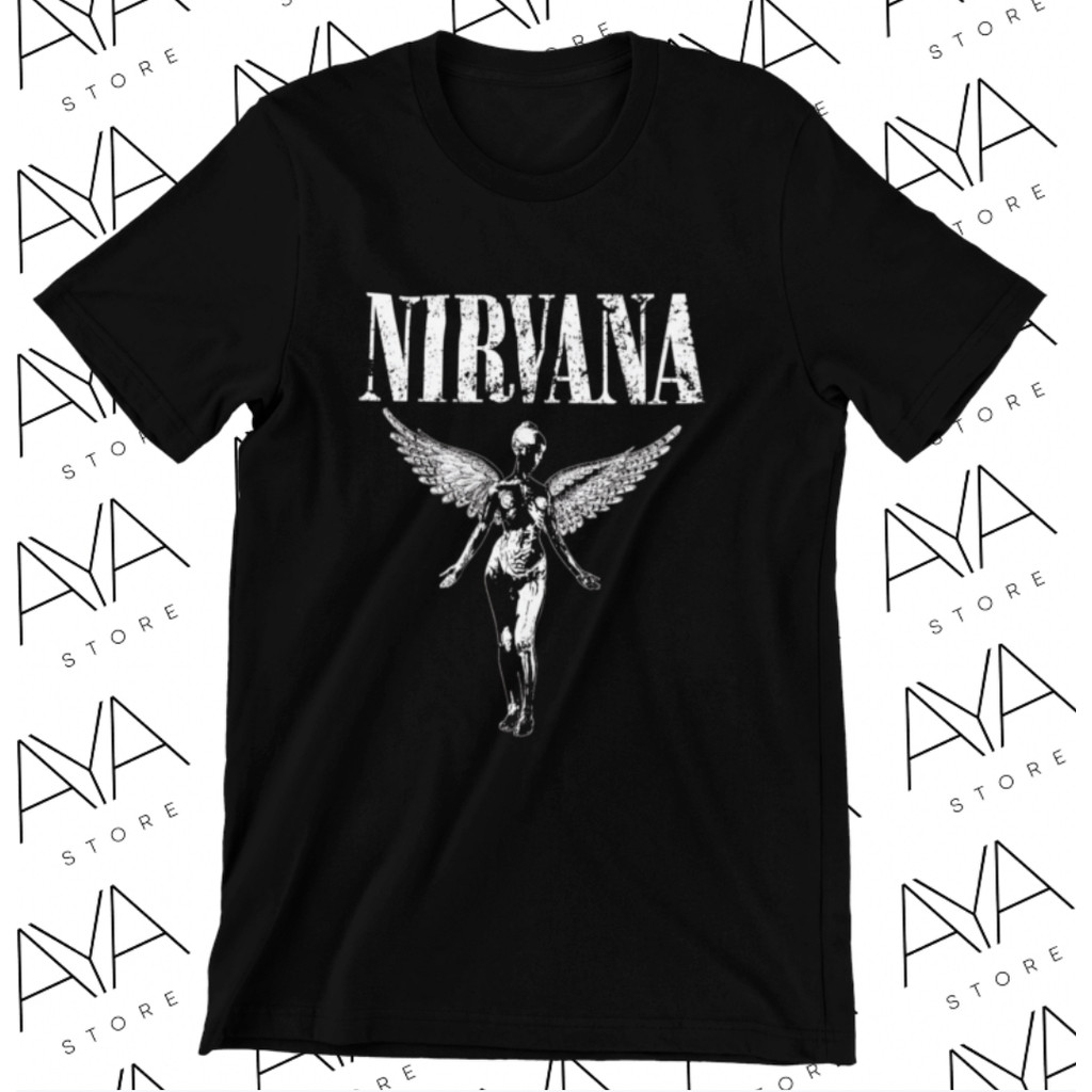 Camiseta de Qualidade Nirvana in Utero Unissex 100% Algodão Premium Lançamento Envio Rápido Varias Cores!! Banda Rock em Oferta na Shopee