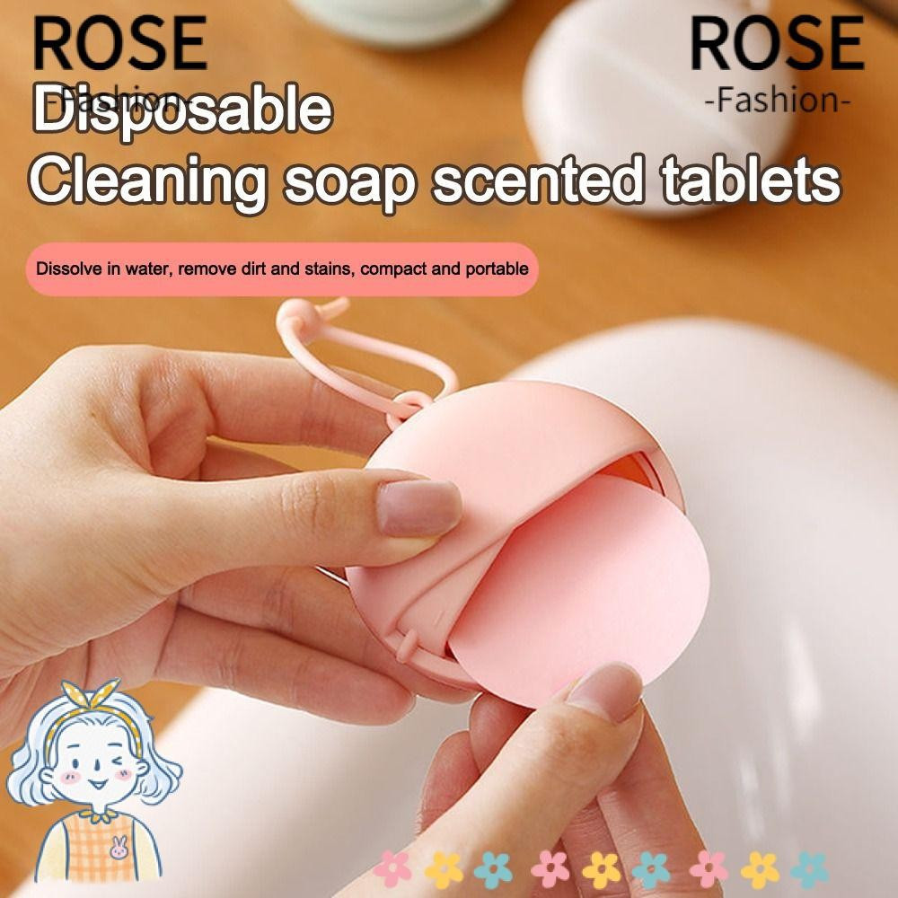 ROSEGOODS 50 Unidades De Papel De Sabão , Sabonete Descartável Portátil , Mini Para Viagem