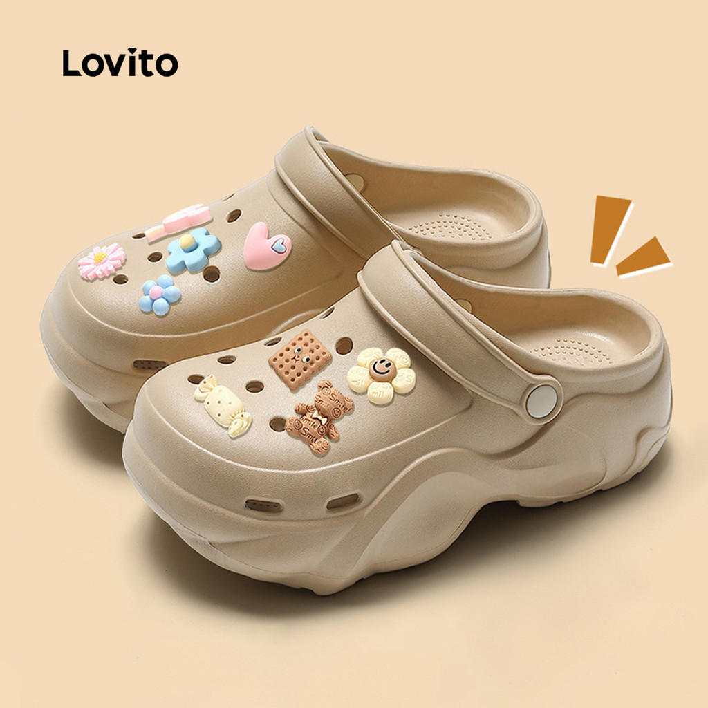 (NEW) Lovito Sandálias Femininas Casuais Leves e planas LFA97001 em Oferta na Shopee