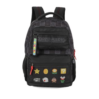 Mochila De Costa - Super Mario Oficial – Perfeita para Escola, Viagem ou Passeios! em Oferta na Shopee