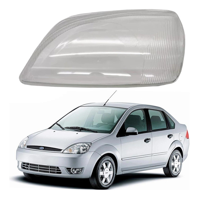 Lente Do Farol Lado Direito Fiesta Sedan 1.6 2003 A 2006 em Oferta na Shopee