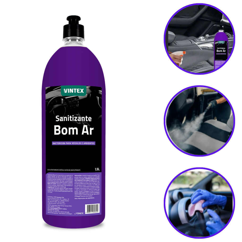 Odorizador Aromatizante Cheirinho Sanitizante 1,5l Vintex Para manter o seu ambiente limpo e fresco
