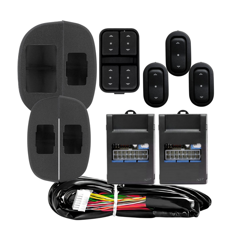 Subcunjunto Chicote Botao Moldura modulo vidro eletrico Picape frontier Hilux L200 Triton Completo facil de instalar