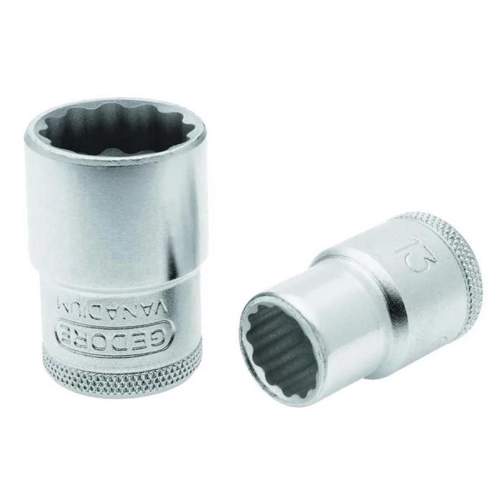 Soquete Estriado 1/2"x1/2" Aço CRV 015.153 D19 Gedore