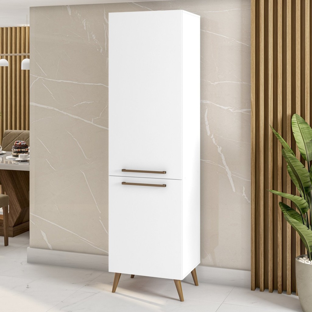 Paneleiro Simples 2 Portas 4 Prateleiras Favorita Branco Lacca em Oferta na Shopee