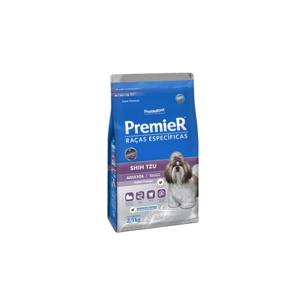 PremieR Raças Especiais. Ração Shih Tzu Adultos Frango 2,5kg