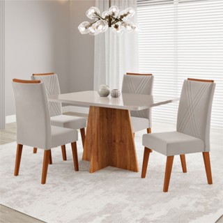 Mesa de Jantar 4 Lugares Stilo - Viero Móveis em Oferta na Shopee