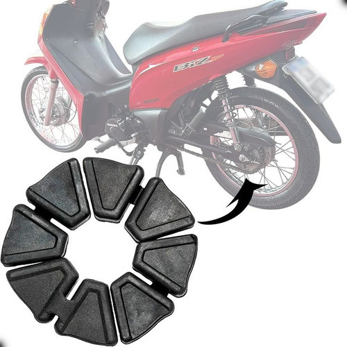 Coxim Borracha Da Coroa Cubo Roda Traseira Honda Biz 100 KIT COM 4 PEÇAS