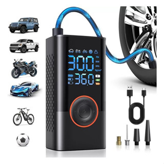 Bomba de Ar Portátil para Carro Sem Fio 4 em 1 Mini Compressor 4000mAh + LED +Calibrador Automático em Oferta na Shopee
