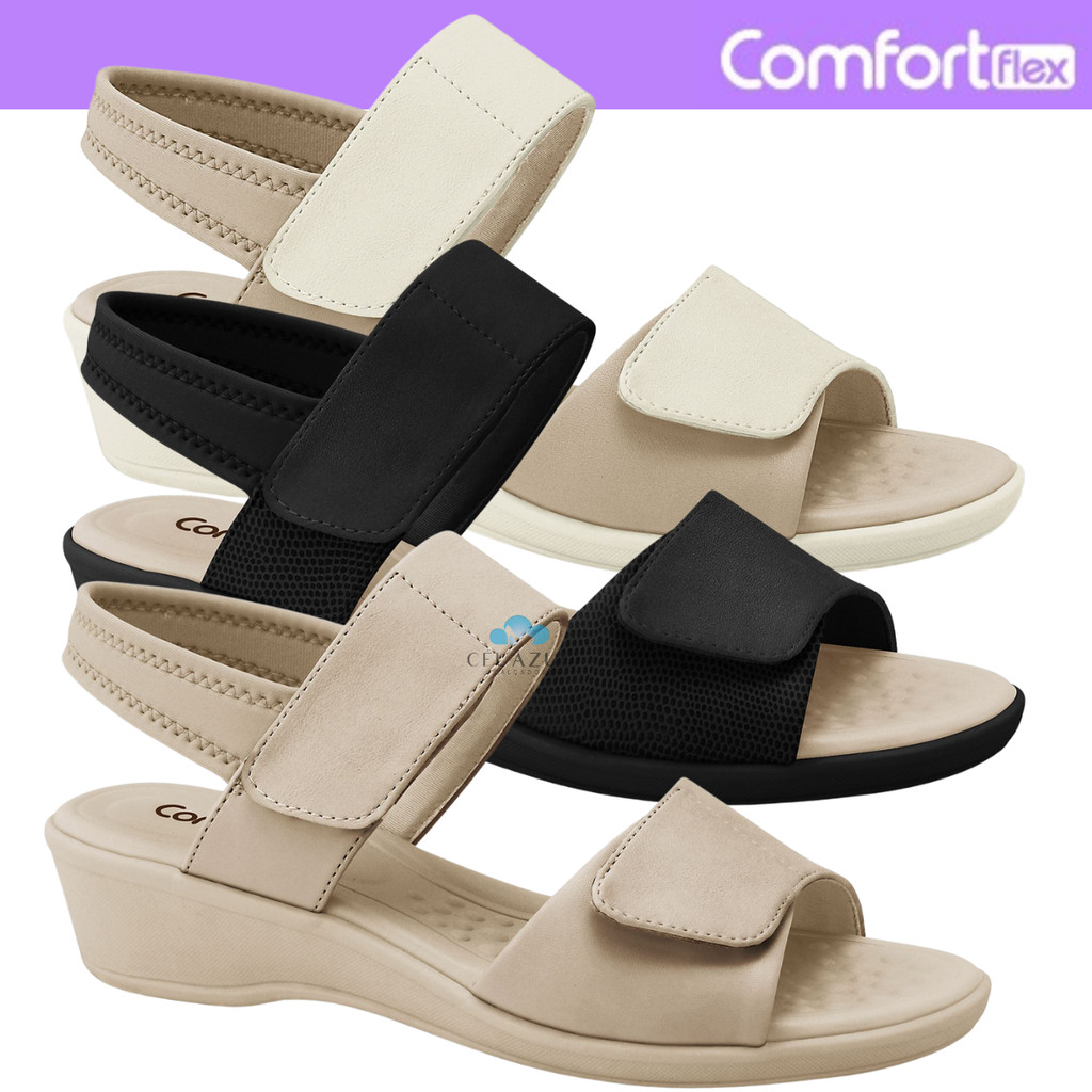 Sandália Comfortlflex Feminina Velcro Conforto em Oferta na Shopee