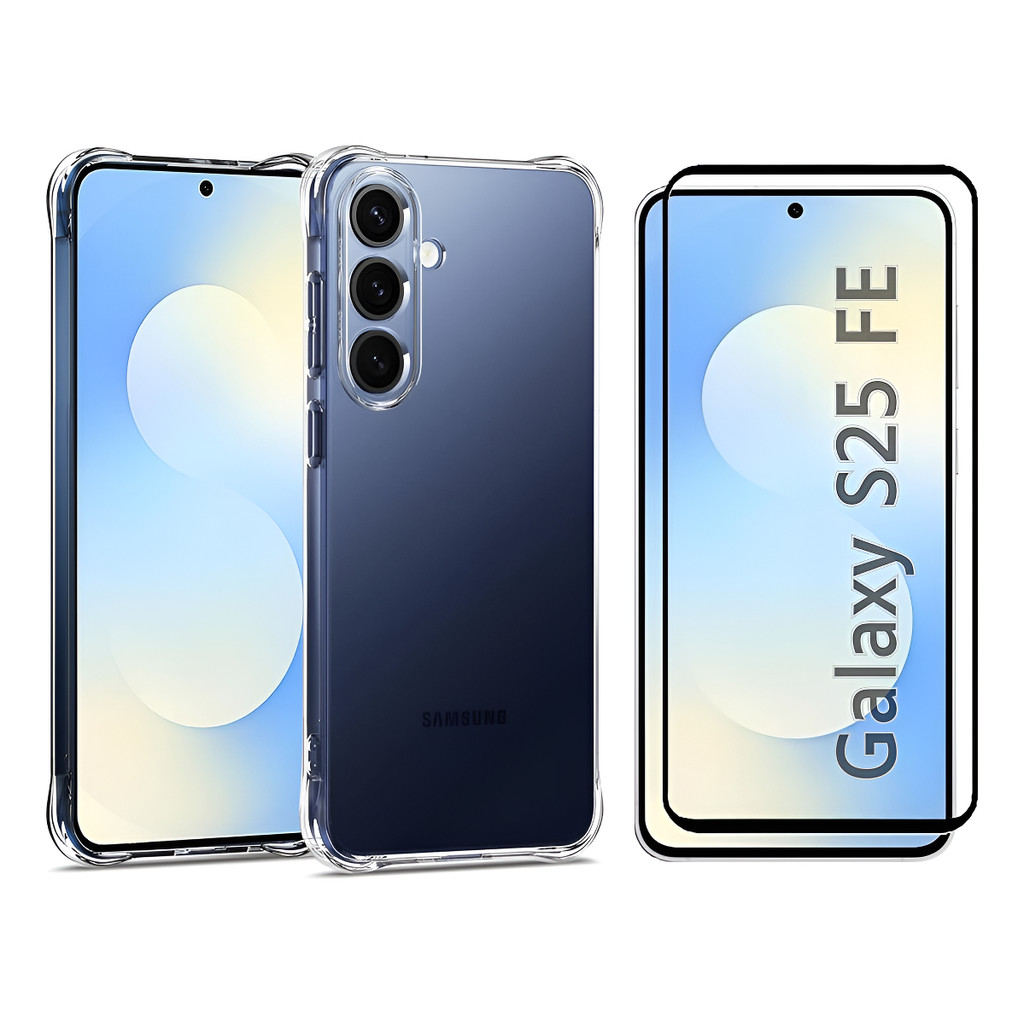 Capa Capinha Anti Impacto Para Galaxy S25 FE + Película 3D Vidro Temperado em Oferta na Shopee
