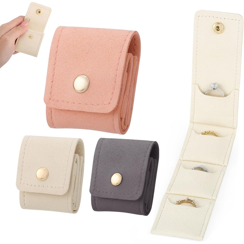 Mini Bolsa De Joias De Viagem 1/3 Peças Portátil Dobrável Organizador Forrada De Veludo Estojo Pequeno Para Mulheres Ané