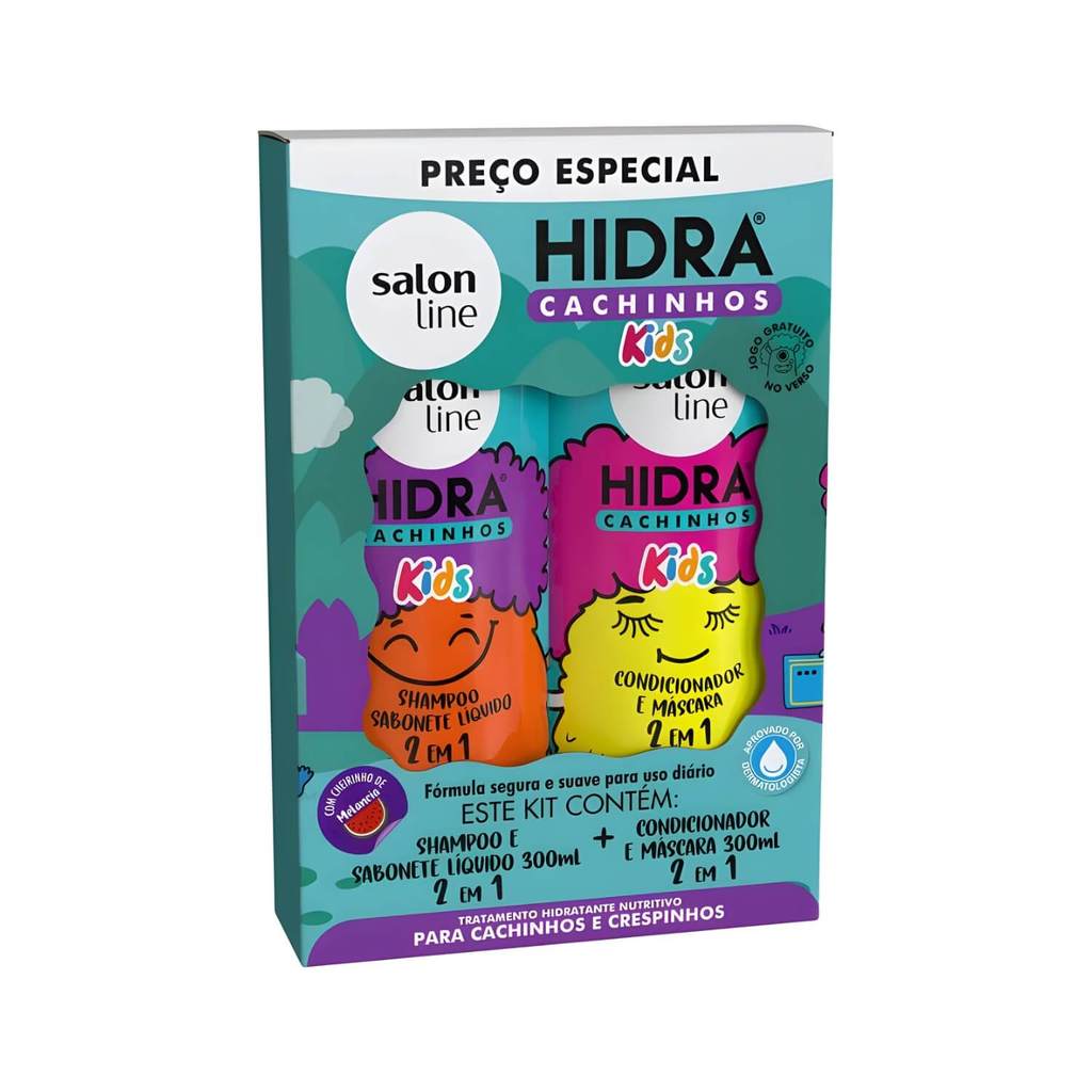 Kit Shampoo e Condicionador Salon Line Hidra Kids Cachinhos 300ml