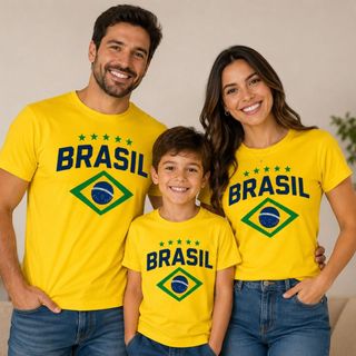 Camiseta Unissex Amarela Estilo Futebol Confortável Casual