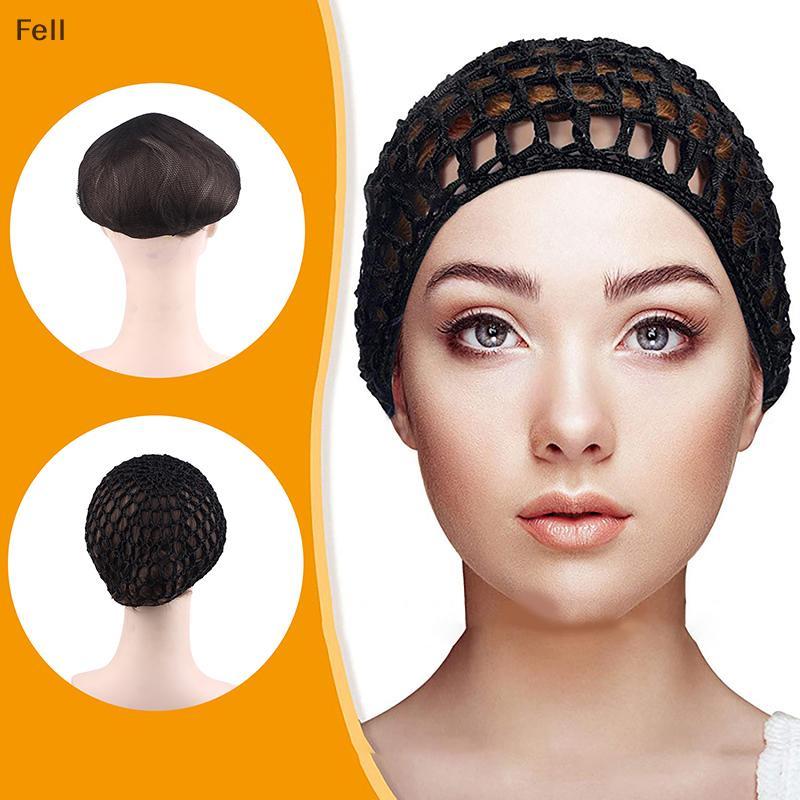 [Fel] Rede De Cabelo De Malha De Crochê Para Mulheres Capa De Coque Invisível Ballet Dança Patinação Extensível Headwear