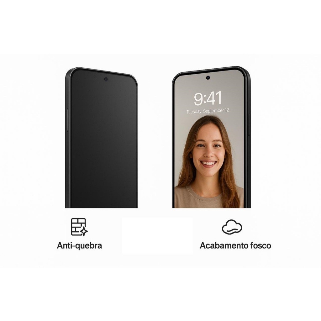 Película Fosca Cerâmica Flexível Para Samsung A06 A07 A16 A17 A26 A27 A36 A37 A56 A57 23SM - PL23