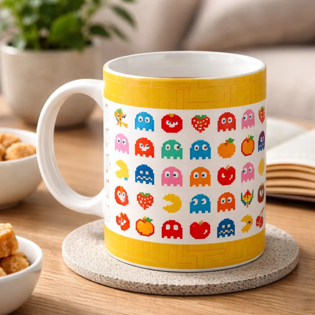 Caneca Pac-man Atari Branco Pac-man 2