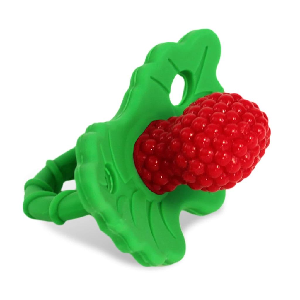 RaZbaby RaZberry Brinquedo Mordedor para Bebês - Alivia a Dor nas Gengivas dos Bebês - Brinquedo de Dentição Infantil -