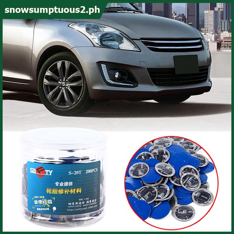 200 Peças 32mm/1.3 Polegadas Remendos De Pneu Com Fio De Borracha Para Carro Automotivo Remendo De Reparo De Punção [SNO