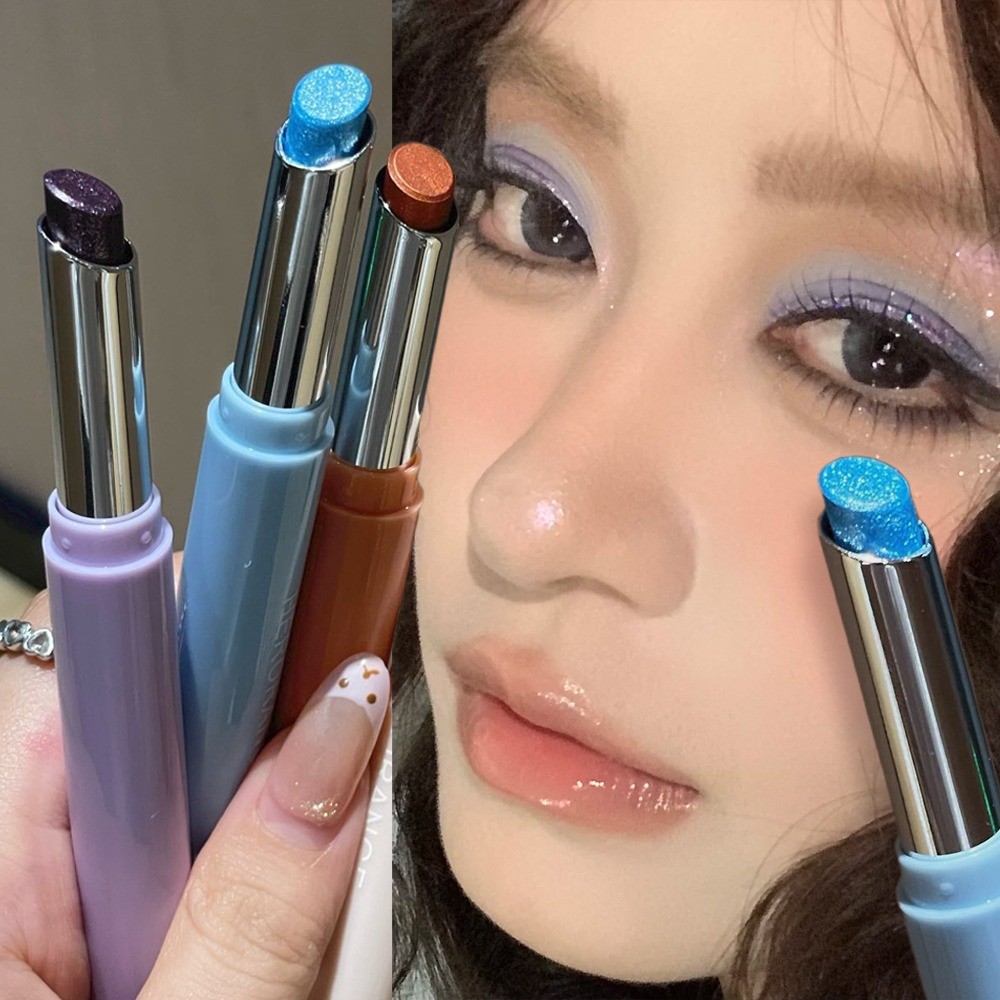 Caneta De Sombra Com Glitter Luminoso , Cristal Cintilante , Água Brilhante , Iluminador De Gelatina , Ilumina Cosmético