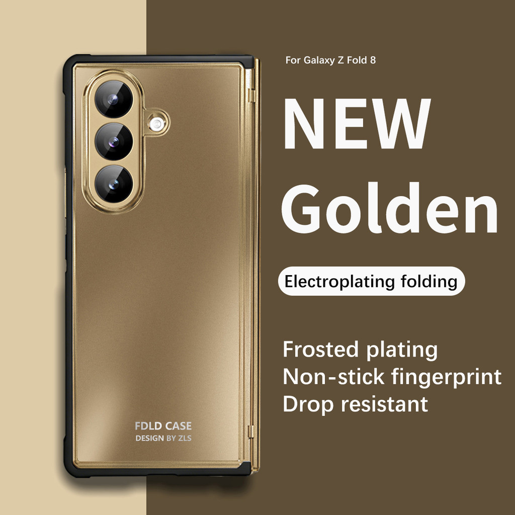 Capa De Telefone Para Samsung Galaxy Z Fold 8 Ultra Fold8 Fold7 7 W26 5G Galvanoplastia Fosca Sensação De Pele Resistent