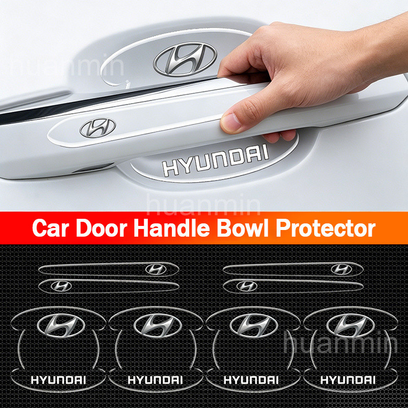 Set of 14 Clear Door Handle Protectors Car Scratch Protection Stickers For Hyundai Accent Tucson Venue Creta Santa Eon