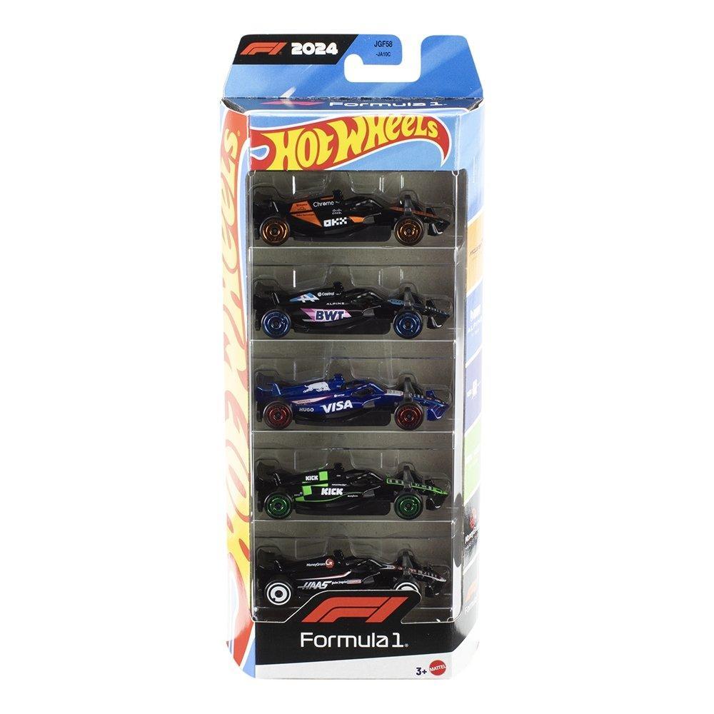Imagem Carrinho Hot Wheels Mattel Mini Fórmula 1 JGF58 Sortido - Embalagem com 5 Unidades