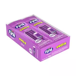 Bala Fini Regaliz Tubes Brilho Uva 15g Embalagem com 12 Unidades
