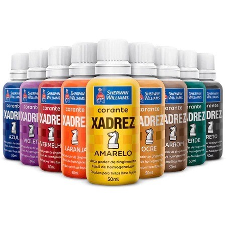 Corante Líquido Xadrez 50ml Sherwin Williams Pigmento Alta Concentração Várias Cores Profissional