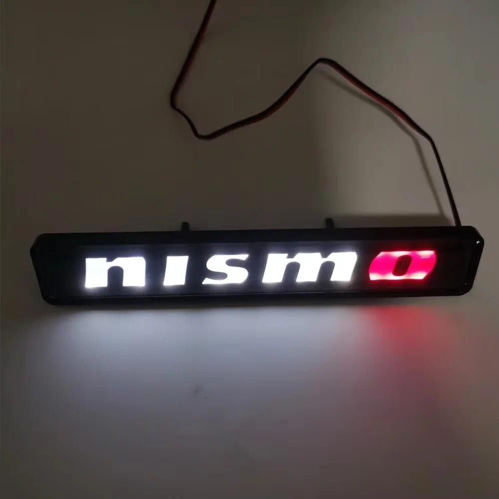 Emblema Da Grade Para Nissan Nismo Logotipo Luz LED Natal Preto Sexta-Feira Halloween Atmosfera Estilo Do Carro