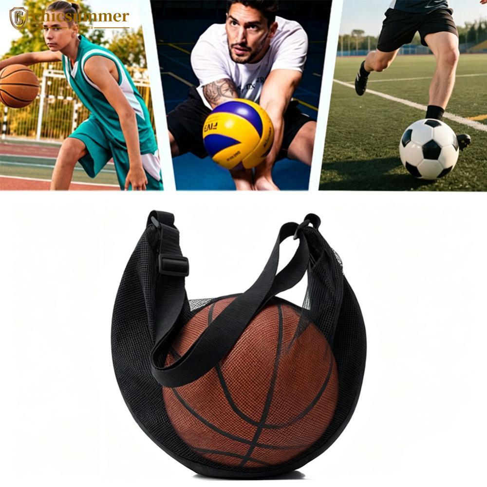 CHICSUMMER Zíper Crossbody Basquete Mochila Grande Capacidade Saco De Armazenamento Bola Oxford Tecido Esportes Organiza