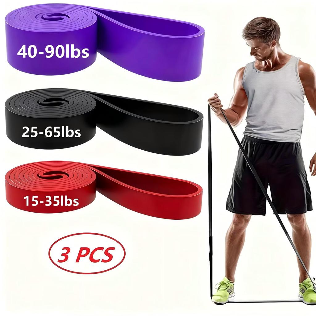 Super Band Elástico Borracha Crossfit Extra Forte Fit 1und e kit com 3und