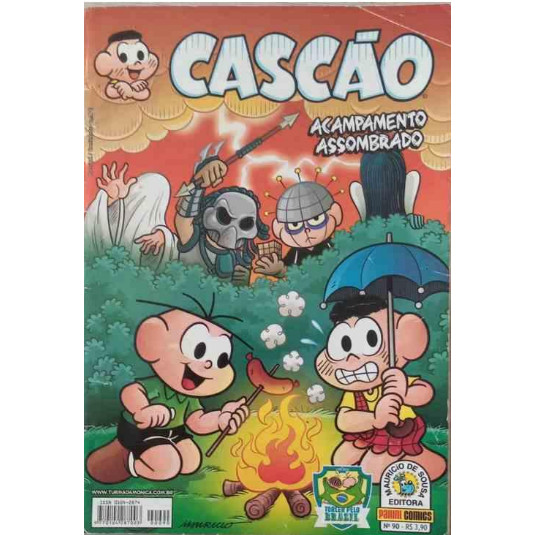 Livro Turma da Mônica  Cascão Acampamento Assombrado Volume 90 de Mauricio de Sousa 8043494