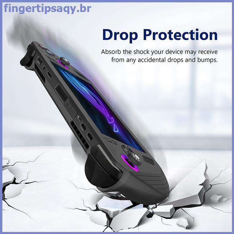 FINGE Para Asus ROG Ally X Console De Jogos Capa Protetora De Silicone Protetor À Prova De Choque Manga Anti-Risco Caso