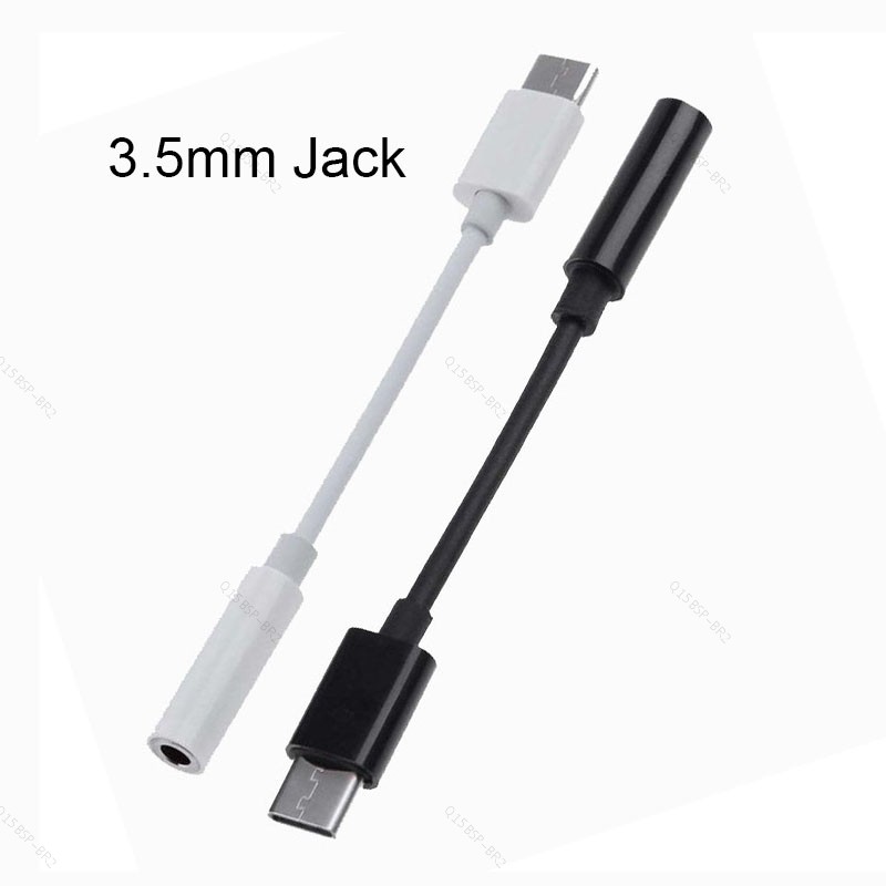 USB C Para 3.5mm Fone De Ouvido Conector Adaptador Cabo Tipo Jack Aux De Extensão De Áudio BR15B2