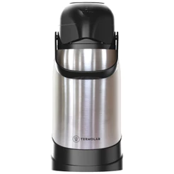Garrafa Térmica Inquebravel 100% Inox Revolution 1.2l Com Bomba Termolar