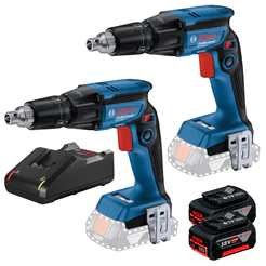 Kit com 2 Parafusadeira para Drywall Motor Brushless GTB 185-LI + 2 Baterias GBA 18V 4Ah e Carregador Bivolt GAL 18V-40