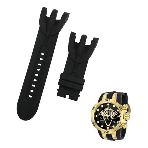 Pulseira Invicta Venom Reserve Cobra 10833 0973 0975 Preta Preta 2.6 Cm
