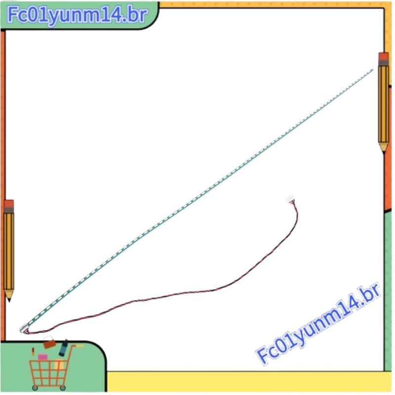 540Mm Tira De Luz De Fundo Led 60V 80Led Lâmpadas Contas Para Monitor Lcd De 23.5 Polegada 24 Com Cabo De Alimentação De