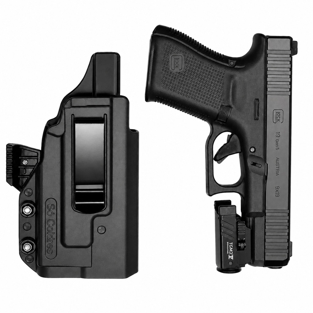 Coldre Velado destro para pistola com Lanterna Mini SC193D